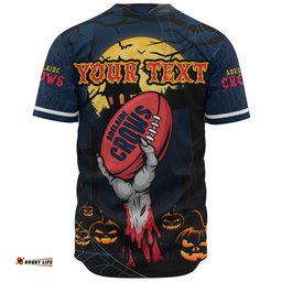 Amazing Aussie Adelaide Crows Full Moon Fever Halloween Supporter Baseball Shirt