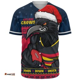 Amazing Aussie Adelaide Crows Merry Christmas Down Under Footy Power Style Baseball Shirt