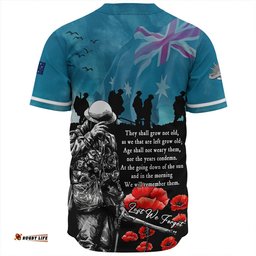 Amazing Aussie Australia Anzac Day Blue Horizon Of Sacrifice Baseball Shirt
