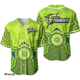 Thunder Cricket Baseball Jersey Shirt Sydney Indigenous Artsy Ver.02