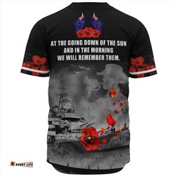 Amazing Aussie Australia Anzac Day Guardian Of The Seas Lest We Forget Baseball Shirt