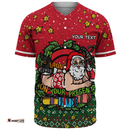 Amazing Aussie Australia Aussie Ugly Christmas Santa Present Baseball Shirt