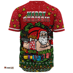 Amazing Aussie Australia Aussie Ugly Christmas Santa Present Baseball Shirt