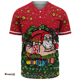 Amazing Aussie Australia Aussie Ugly Christmas Santa Present Baseball Shirt