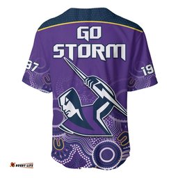 Melbourne Storm Rugby Baseball Jersey Shirt Indigenous Boomerang Gradient Style 01