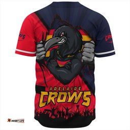 Amazing Aussie Adelaide Crows Breaking Through Fan Design Baseball Shirt