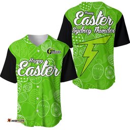 Sydney Thunder Cricket Happy Easter Day Baseball Jersey Shirt Simple Style