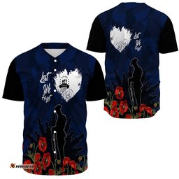 Anzac Day Camouflage Lest We Forget Baseball Jersey Shirt