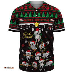 Amazing Aussie Australia Merry Christmas Tis The Season Koala Edition Baseball Shirt