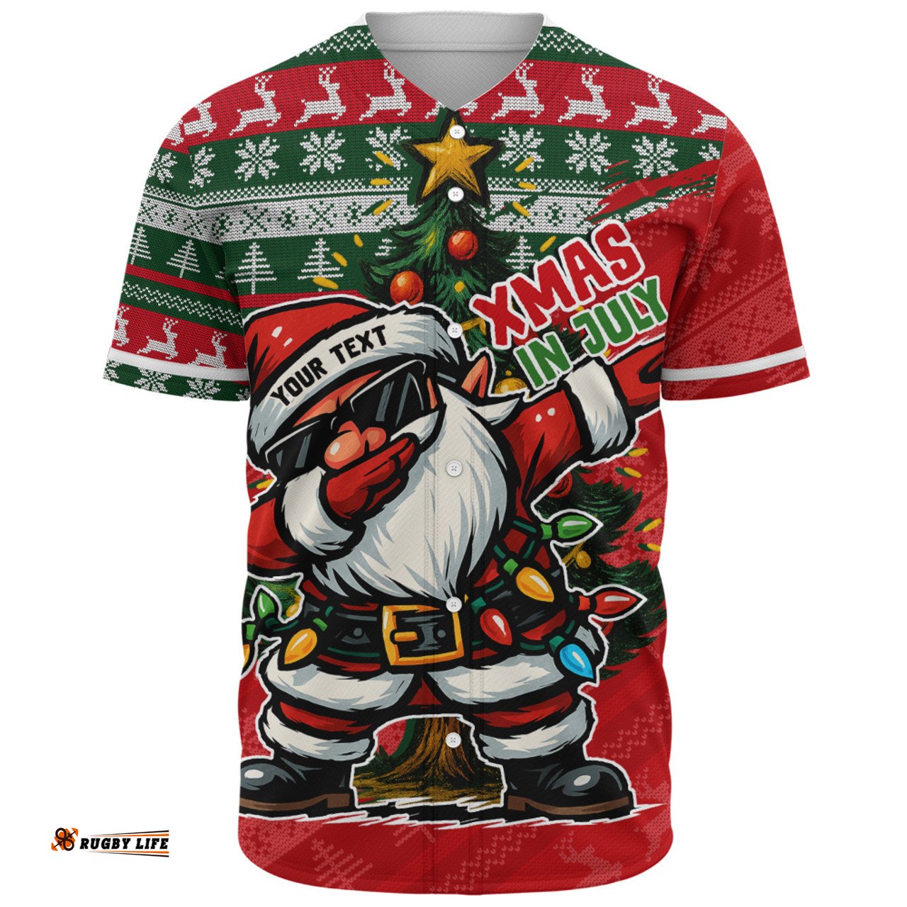 Amazing Aussie Australia Santa Dabs Down Under Xmas In July Edition Baseball Shirt