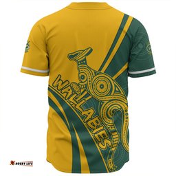 Amazing Aussie Australia Wallabies Squad Aboriginal Pattern Inspired Baseball Shirt