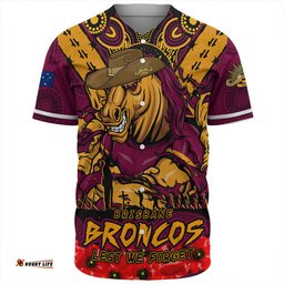 Amazing Aussie Brisbane Broncos Ripped Legacy Of The Game The ANZAC Spirit Lives On Baseball Shirt