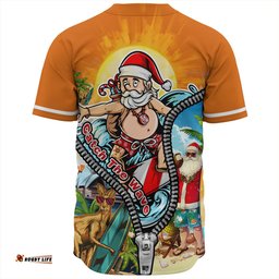 Amazing Aussie Australia Christmas Down Under Santa's Beach Escape Baseball Shirt