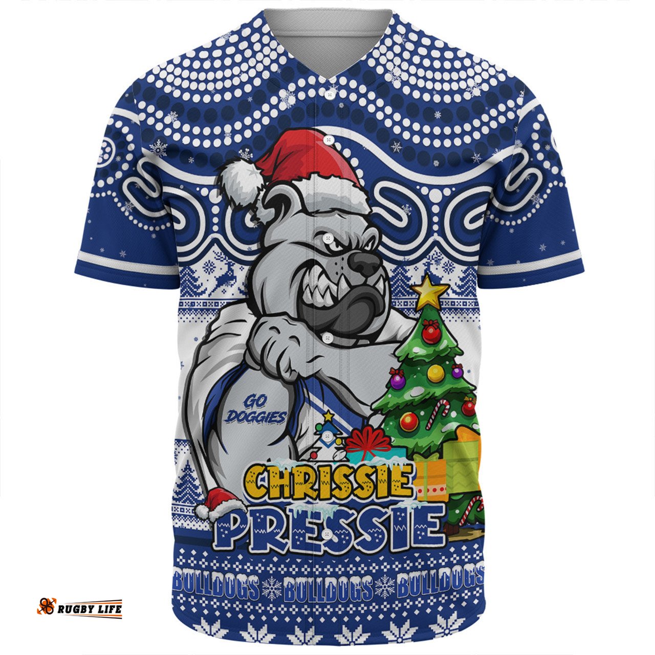 Amazing Aussie Canterbury Bankstown Bulldogs Aussie Ugly Christmas For Die Hard Fan Supporters Baseball Shirt
