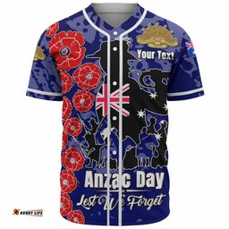 Amazing Aussie Australia Anzac Custom Lest We Forget Blue Style Shirt Baseball Shirt