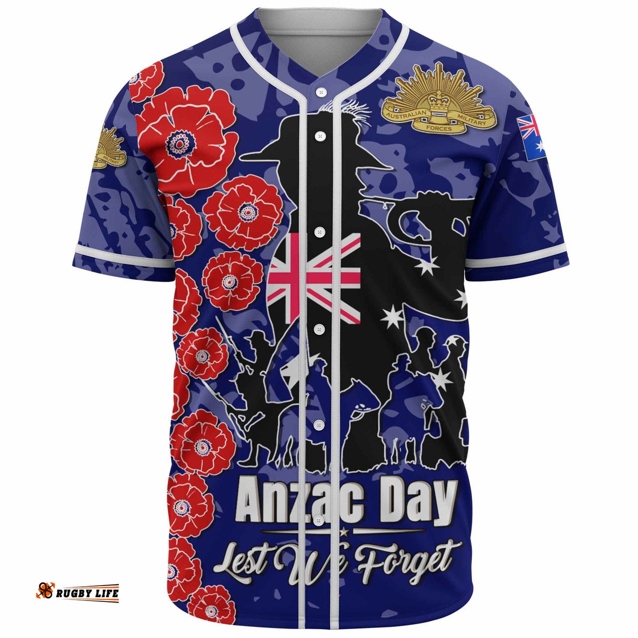Amazing Aussie Australia Anzac Custom Lest We Forget Blue Style Shirt Baseball Shirt