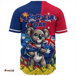 Amazing Aussie Australia Golden Wattle And Koala Australia Day Celebration Baseball Shirt