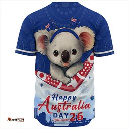 Amazing Aussie Australia Happy Australia Day Koala With Boomerang Edition Baseball Shirt
