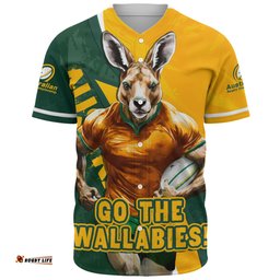 Amazing Aussie Aussie Wallabies Australian Roar The Rugby Championship Battle Yellow Baseball Shirt