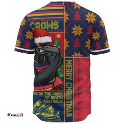 Amazing Aussie Adelaide Crows Merry Christmas Knit Style Festive Spirit Baseball Shirt