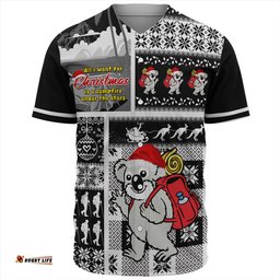 Amazing Aussie Australia Koala Wonderland Christmas Black Baseball Shirt