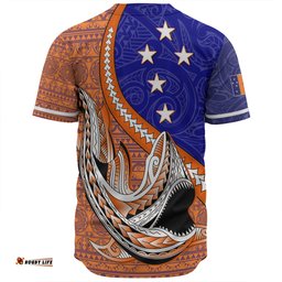 Amazing Aussie Australia South Sea Islanders New Ireland Flag With Polynesian Shark Pattern Baseball Shirt