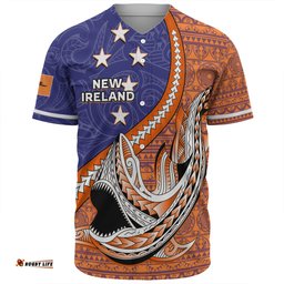 Amazing Aussie Australia South Sea Islanders New Ireland Flag With Polynesian Shark Pattern Baseball Shirt