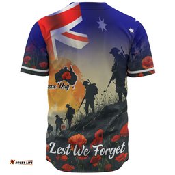 Amazing Aussie Australia Custom Anzac Day Soldiers With Australia Flag Baseball Shirt