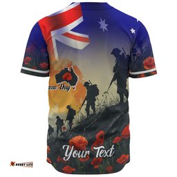 Amazing Aussie Australia Custom Anzac Day Soldiers With Australia Flag Baseball Shirt