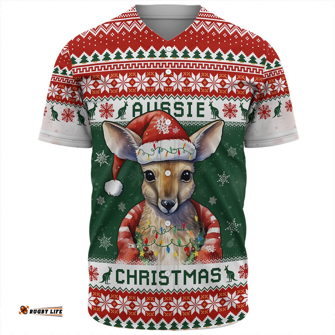 Amazing Aussie Australia Merry Christmas Spirit Kangaroo Edition Baseball Shirt
