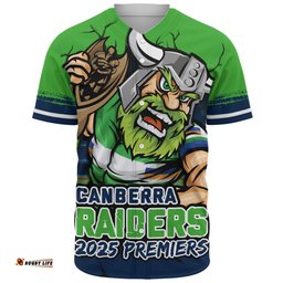 Amazing Aussie Canberra Raiders Unleash Power In The Ultimate Battle Baseball Shirt