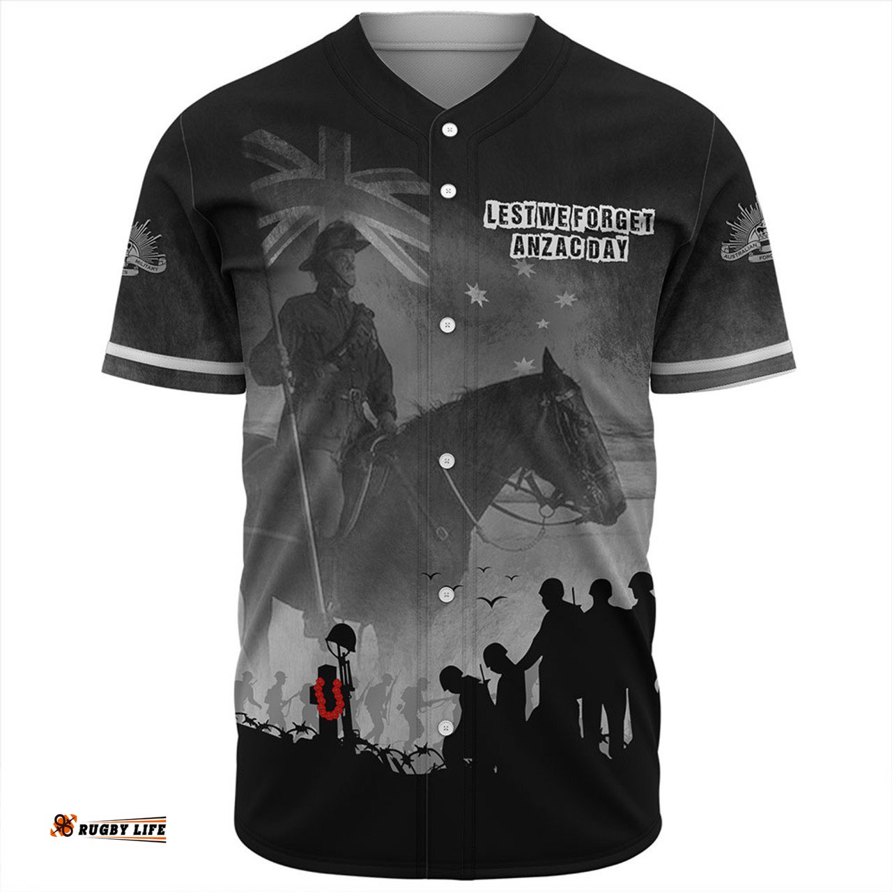 Amazing Aussie Australia Legacy Of Sacrifice Anzac Day Baseball Shirt