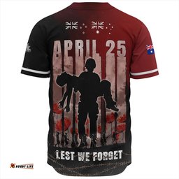Amazing Aussie Australia Anzac Day Lest We Forget The Sacrifice Of Soldiers Baseball Shirt