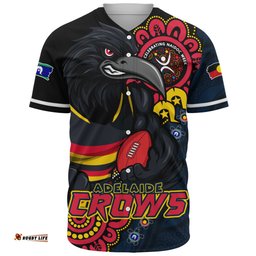 Amazing Aussie Adelaide Crows Power Through Generations NAIDOC Edition Baseball Shirt