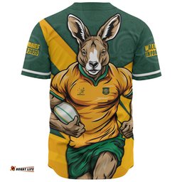 Amazing Aussie Aussie Wallabies Aboriginal Strength Wear Wallabies Rugby Edition Yellow Baseball Shirt