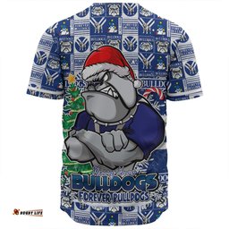 Amazing Aussie Canterbury Bankstown Bulldogs Merry Ugly Christmas Comic Style Baseball Shirt