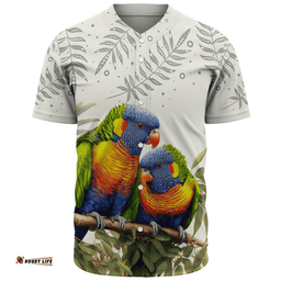 Amazing Aussie Australia Australia Rainbow Lorikeets Birds Art Inspired Baseball Shirt