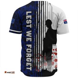 Amazing Aussie Australia Spirit Of Remembrance Day Lest We Forget Blue Baseball Shirt