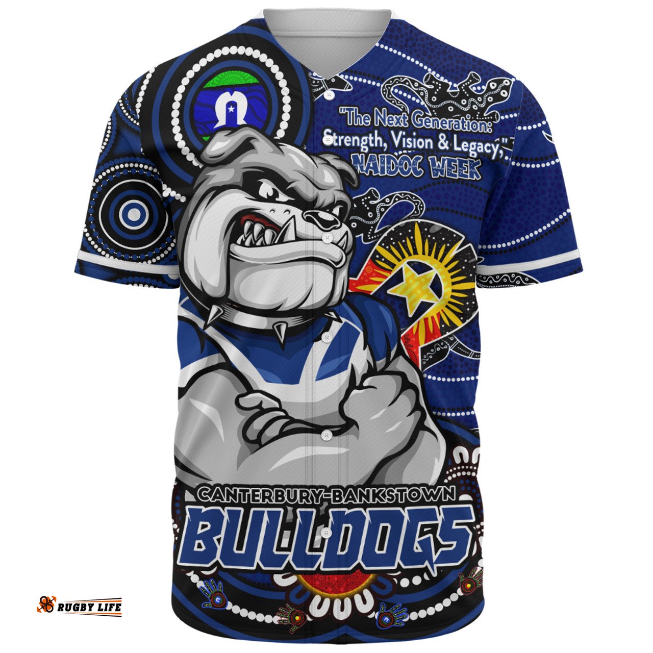 Amazing Aussie Canterbury Bankstown Bulldogs Spirit Of NAIDOC Series Baseball Shirt