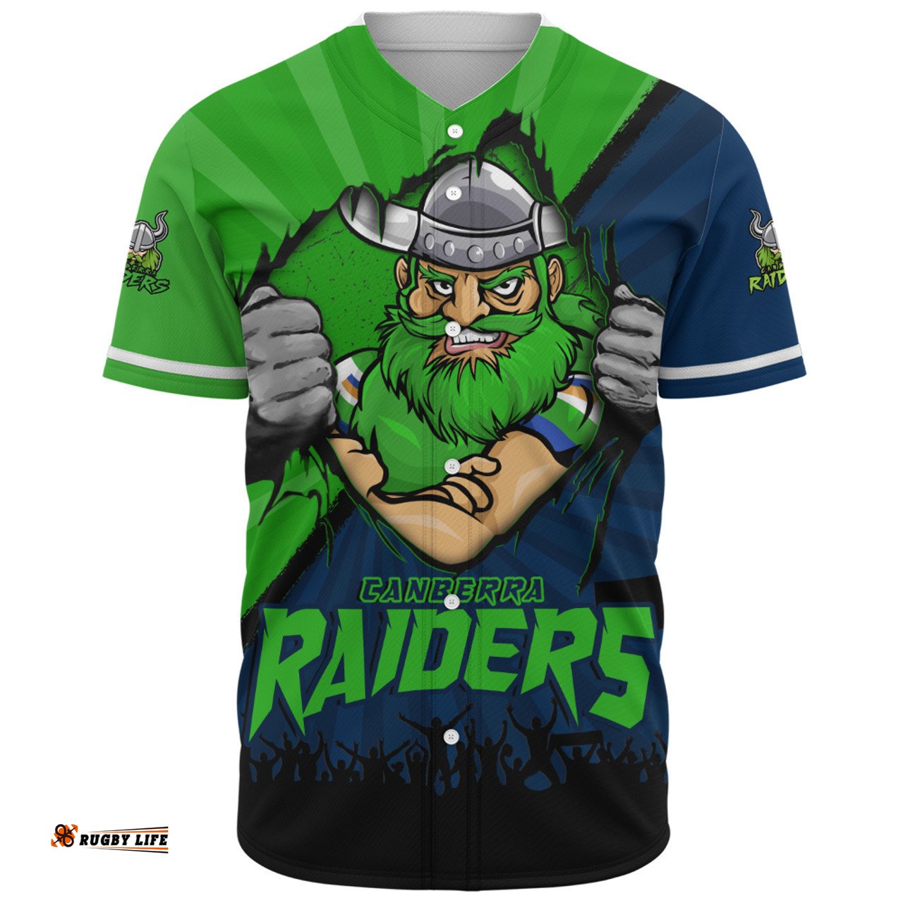 Amazing Aussie Canberra Raiders Fearless Soul Series Baseball Shirt