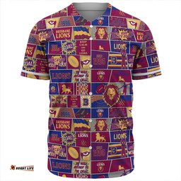 Amazing Aussie Brisbane Lions Legacy Of The Pride Comic Style Baseball Shirt