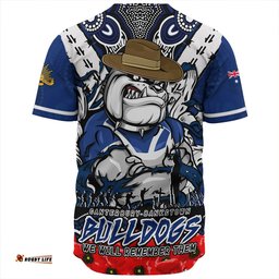 Amazing Aussie Canterbury Bankstown Bulldogs Ripped Legacy Of The Game The ANZAC Spirit Lives On Baseball Shirt