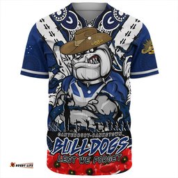 Amazing Aussie Canterbury Bankstown Bulldogs Ripped Legacy Of The Game The ANZAC Spirit Lives On Baseball Shirt