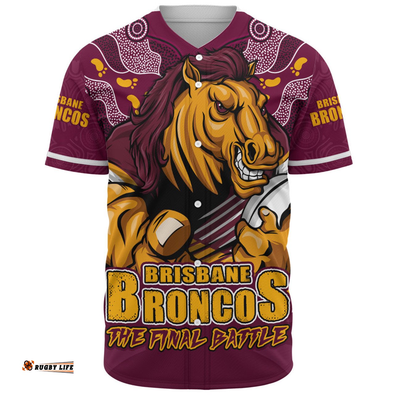 Amazing Aussie Brisbane Broncos Final Clash Battle Edition Baseball Shirt