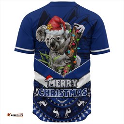 Amazing Aussie Australia Holiday Koala Merry Christmas Blue Baseball Shirt