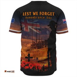 Amazing Aussie Australia Sunset Of Sacrifice And Remembrance Day Honor Baseball Shirt