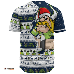Amazing Aussie Canberra Raiders Merry Ugly Christmas Our Beloved Team Scratch Style Baseball Shirt