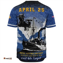 Amazing Aussie Australia Anzac Day Royal Australian Navy Camouflage Style Baseball Shirt