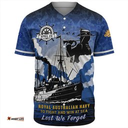 Amazing Aussie Australia Anzac Day Royal Australian Navy Camouflage Style Baseball Shirt