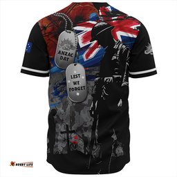 Amazing Aussie Australia Tribute To The Brave Anzac Day Baseball Shirt